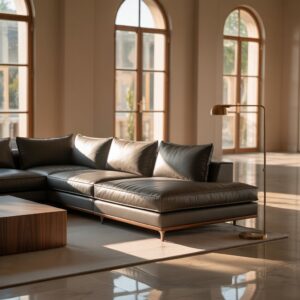 Luxury Modern L-Shape Sofa for Stylish Living Rooms in Saudi Arabia