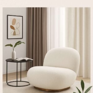 Boucle Lateral chair deodar White